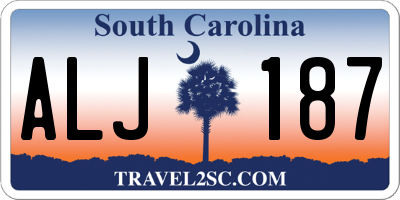 SC license plate ALJ187