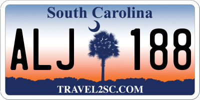 SC license plate ALJ188