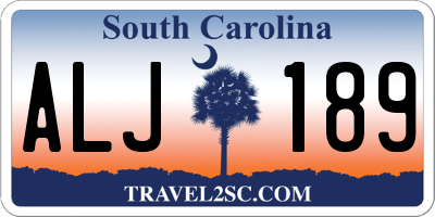 SC license plate ALJ189