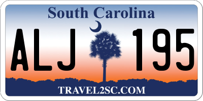 SC license plate ALJ195