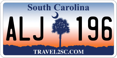 SC license plate ALJ196