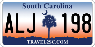 SC license plate ALJ198