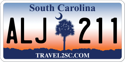 SC license plate ALJ211