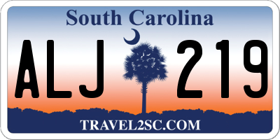 SC license plate ALJ219