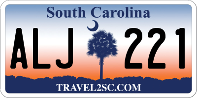 SC license plate ALJ221