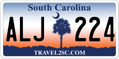 SC license plate ALJ224