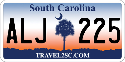 SC license plate ALJ225
