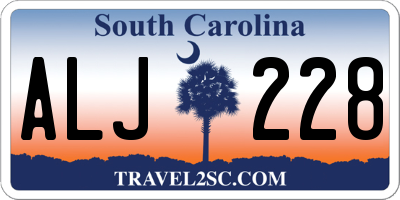 SC license plate ALJ228