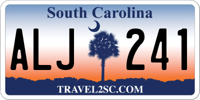 SC license plate ALJ241