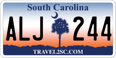 SC license plate ALJ244