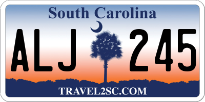 SC license plate ALJ245
