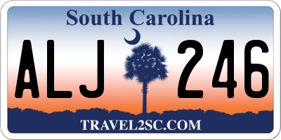 SC license plate ALJ246