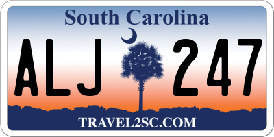SC license plate ALJ247