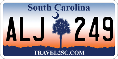 SC license plate ALJ249