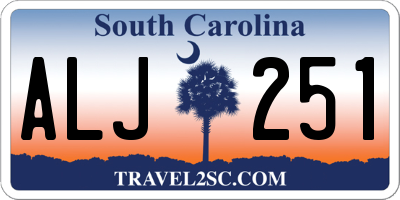 SC license plate ALJ251