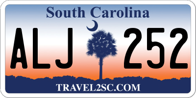 SC license plate ALJ252