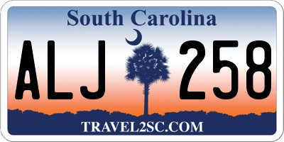 SC license plate ALJ258