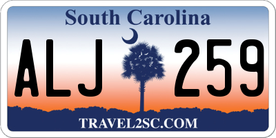 SC license plate ALJ259