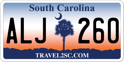 SC license plate ALJ260