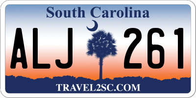 SC license plate ALJ261