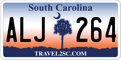 SC license plate ALJ264