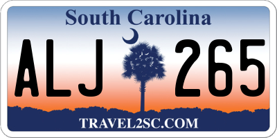 SC license plate ALJ265