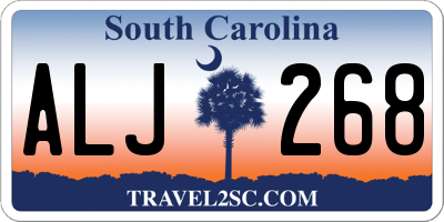 SC license plate ALJ268