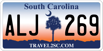 SC license plate ALJ269