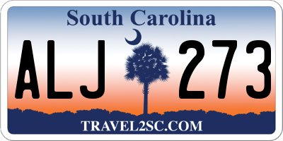SC license plate ALJ273