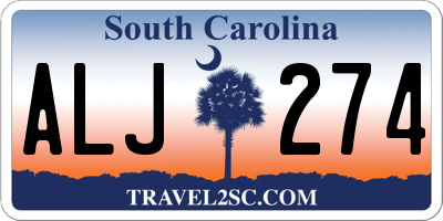 SC license plate ALJ274