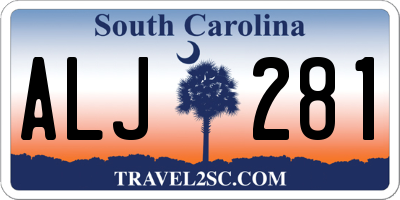 SC license plate ALJ281