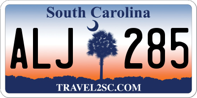 SC license plate ALJ285