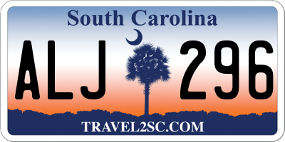 SC license plate ALJ296