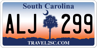 SC license plate ALJ299
