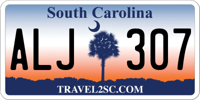 SC license plate ALJ307