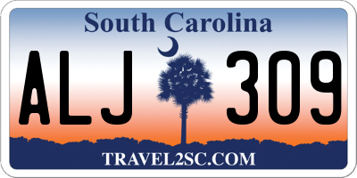 SC license plate ALJ309