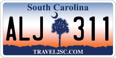 SC license plate ALJ311