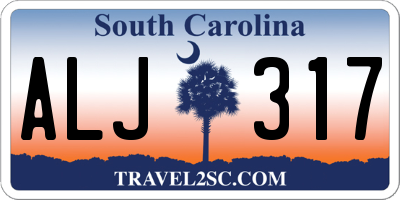 SC license plate ALJ317