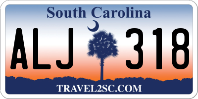 SC license plate ALJ318