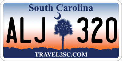 SC license plate ALJ320