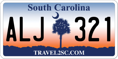SC license plate ALJ321