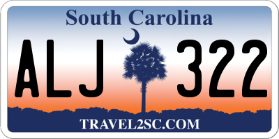 SC license plate ALJ322
