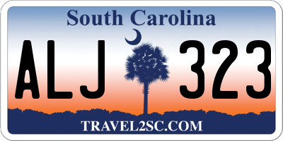 SC license plate ALJ323