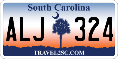 SC license plate ALJ324