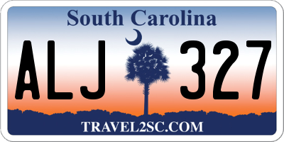 SC license plate ALJ327