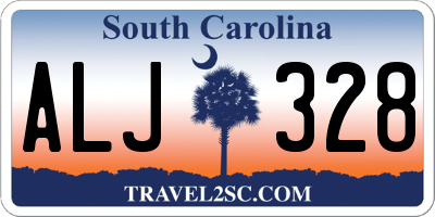 SC license plate ALJ328