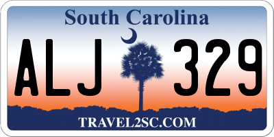 SC license plate ALJ329