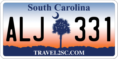 SC license plate ALJ331