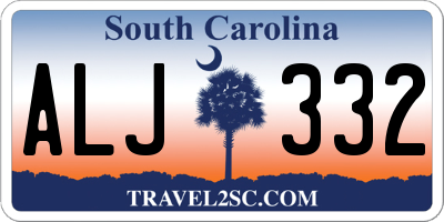 SC license plate ALJ332