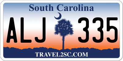 SC license plate ALJ335